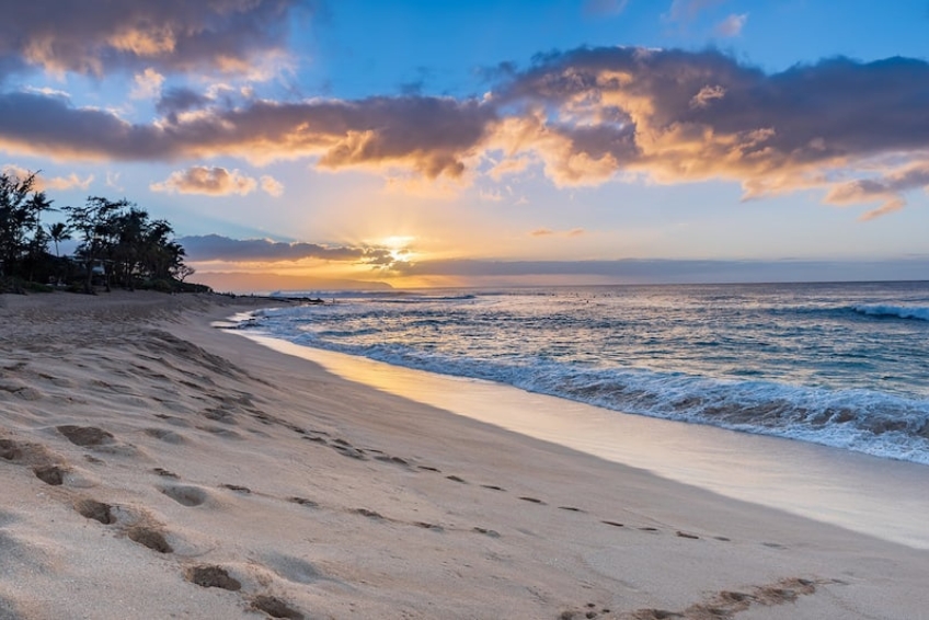 Sunset on Sunset Beach in Oahu